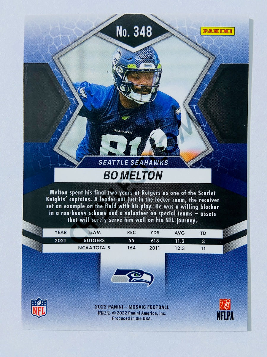 Bo Melton - Seattle Seahawks 2022 Panini Mosaic RC Rookie #348