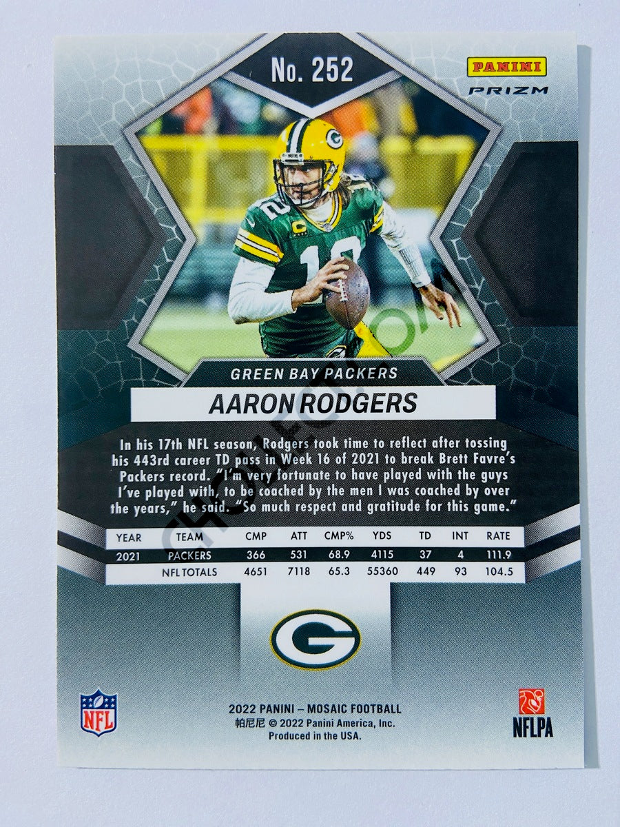 Aaron Rodgers - Green Bay Packers 2022 Panini Mosaic National Pride Mosaic Prizm Parallel #252