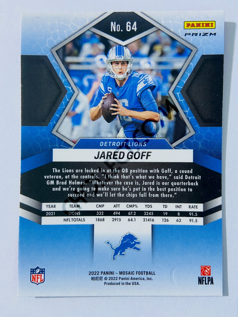 Jared Goff - Detroit Lions 2022 Panini Mosaic Pink Camo Parallel #64