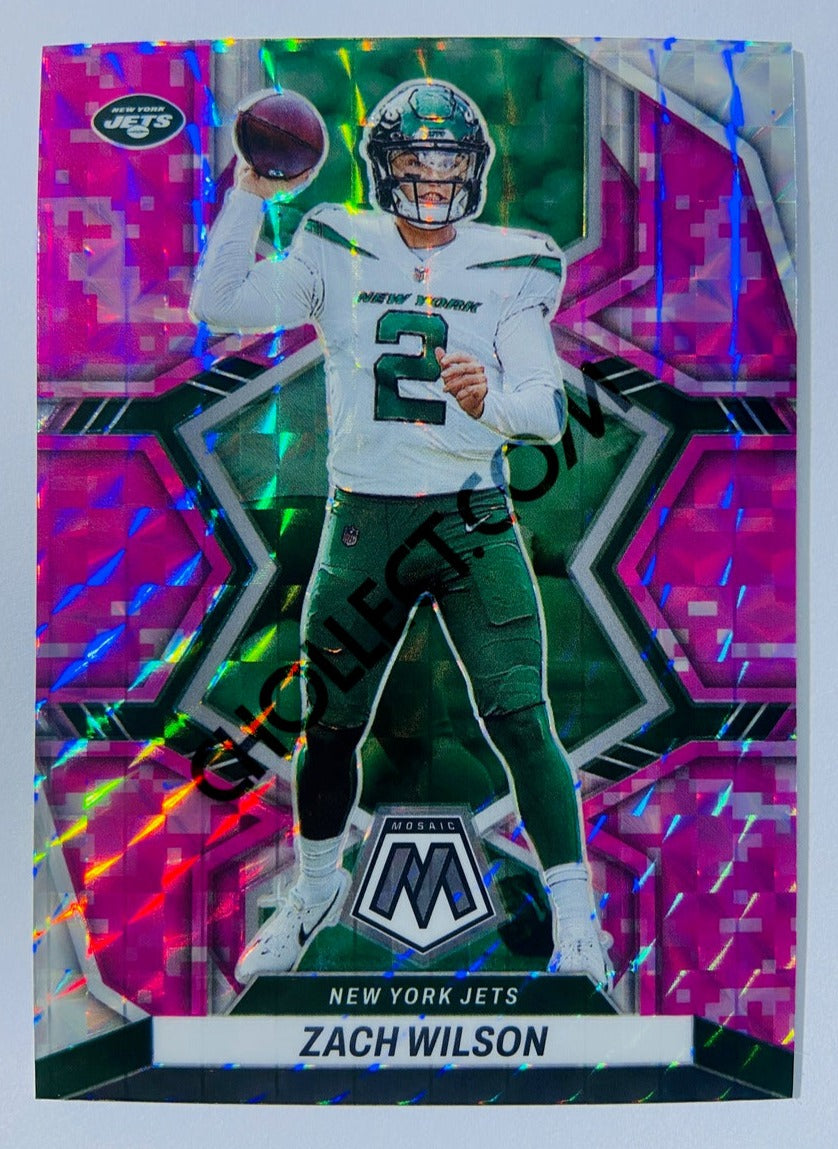 Zach Wilson - New York Jets 2022 Panini Mosaic Pink Camo Parallel #151