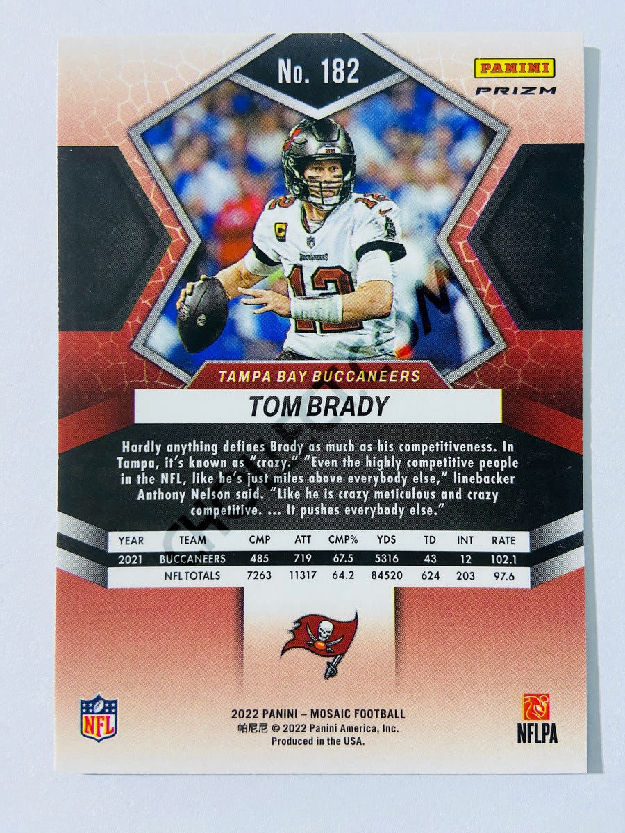 Tom Brady - Tampa Bay Buccaneers 2022 Panini Mosaic Green Prizm Parallel #182