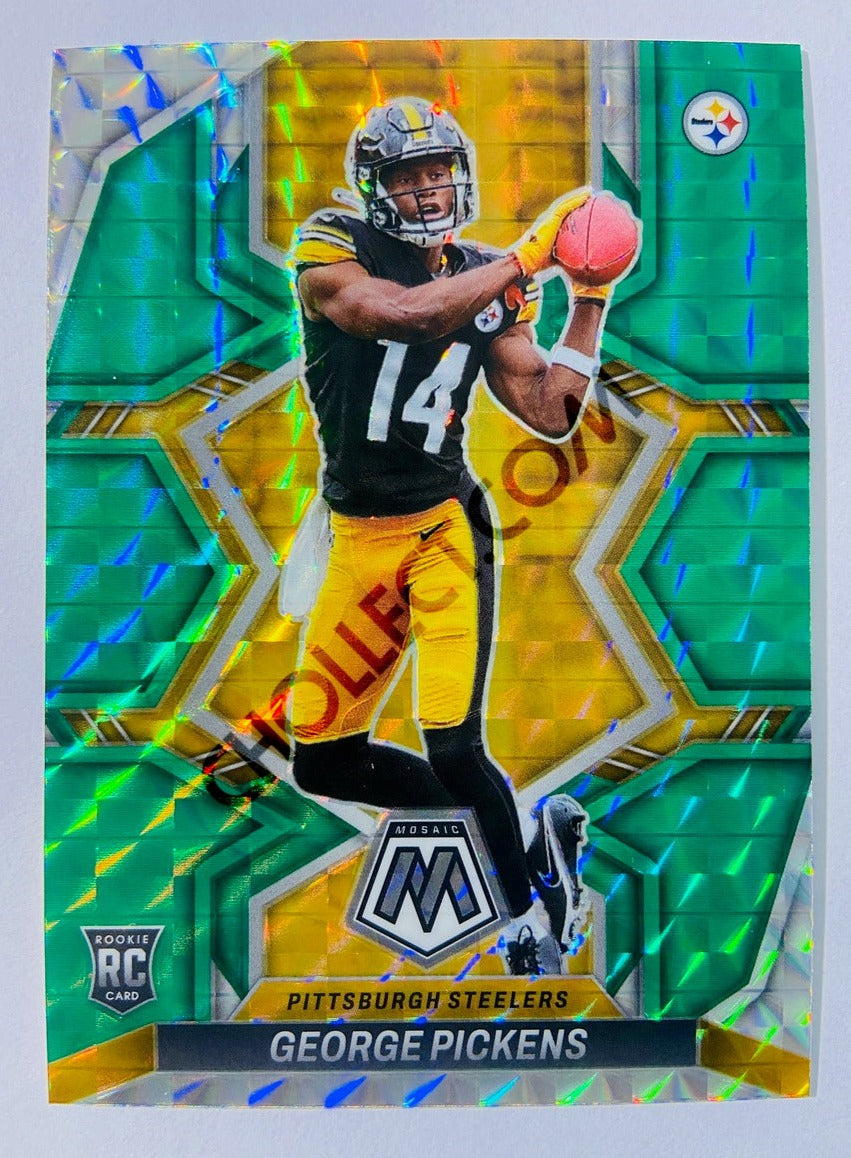 George Pickens - Pittsburgh Steelers 2022 Panini Mosaic Green Prizm Parallel #318