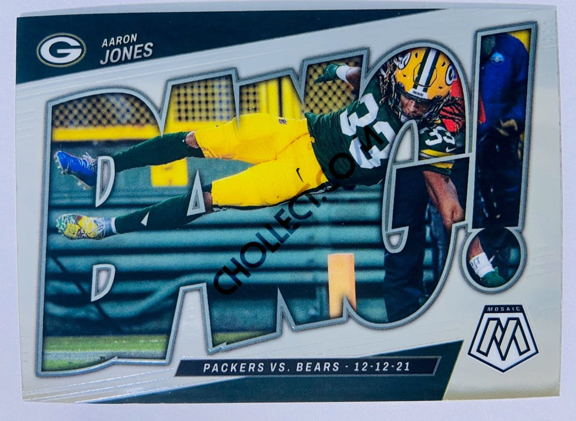 Aaron Jones - Green Bay Packers 2022 Panini Mosaic Bang! Insert #B-4