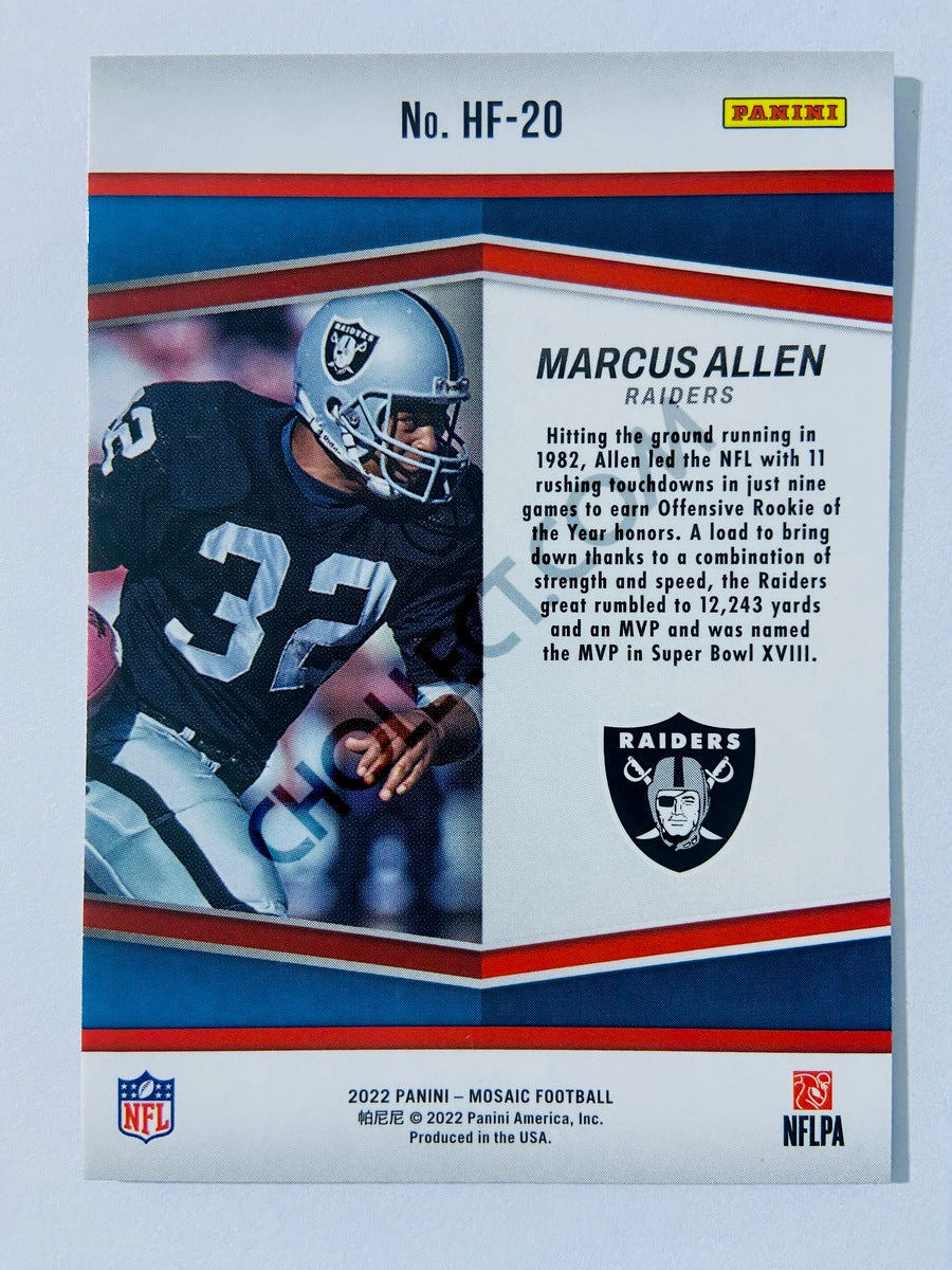 Marcus Allen - Los Angeles Raiders 2022 Panini Mosaic HoloFame Insert #HF-20