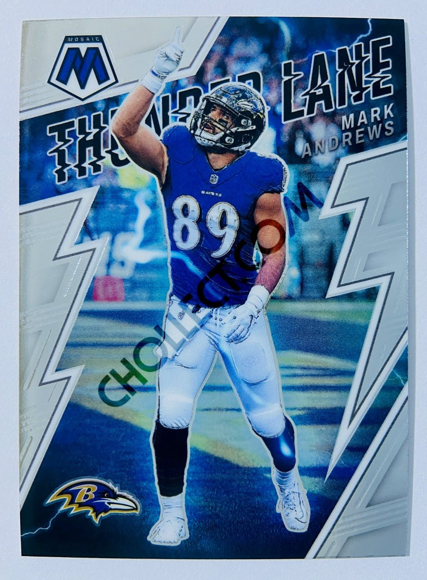 Mark Andrews - Baltimore Ravens 2022 Panini Mosaic Thunder Lane Insert #TL-18