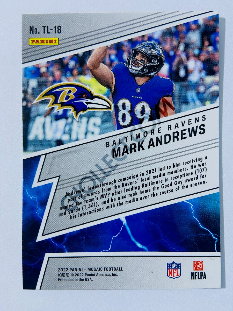 Mark Andrews - Baltimore Ravens 2022 Panini Mosaic Thunder Lane Insert #TL-18