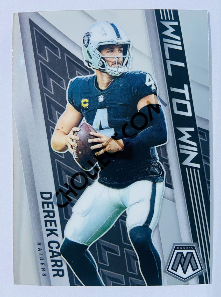 Derek Carr - Las Vegas Raiders 2022 Panini Mosaic Will to Win Insert #WW-7