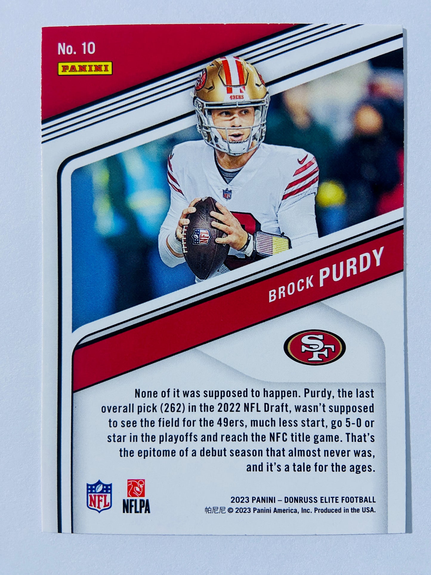 Brock Purdy – San Francisco 49ers 2023 Panini Donruss Elite #10