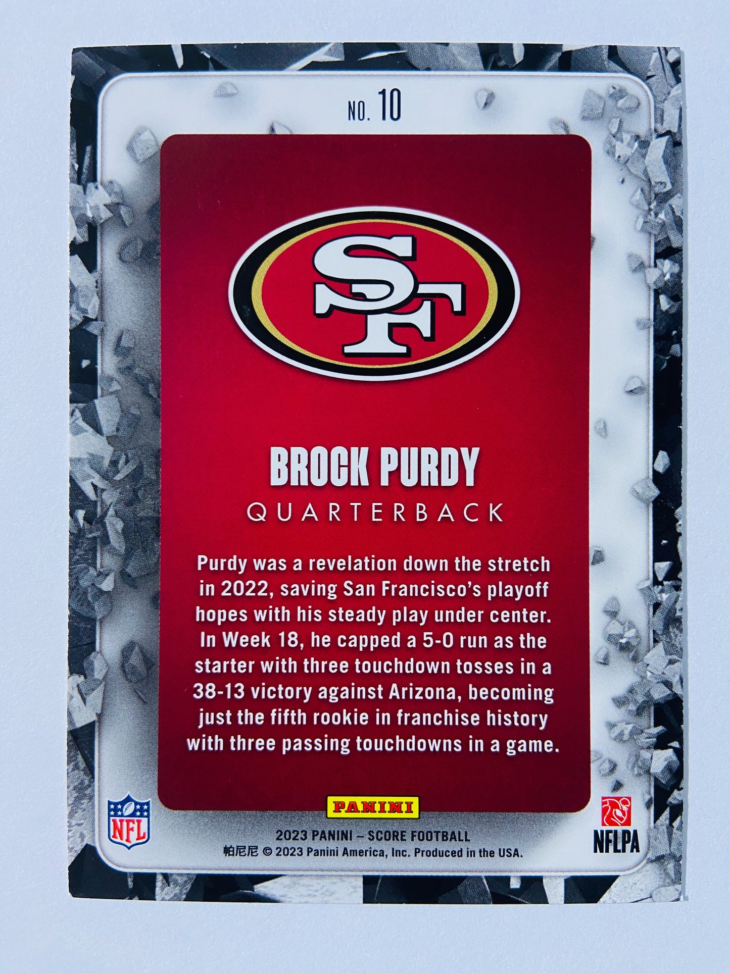 Brock Purdy – San Francisco 49ers 2023 Panini Score Breakthrough #10