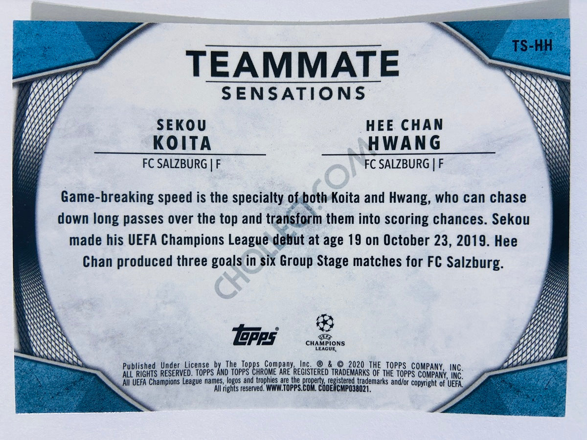 Sekou Koita / Hee Chan Hwang - FC Salzburg 2019-20 Topps Chrome UEFA TS-HH