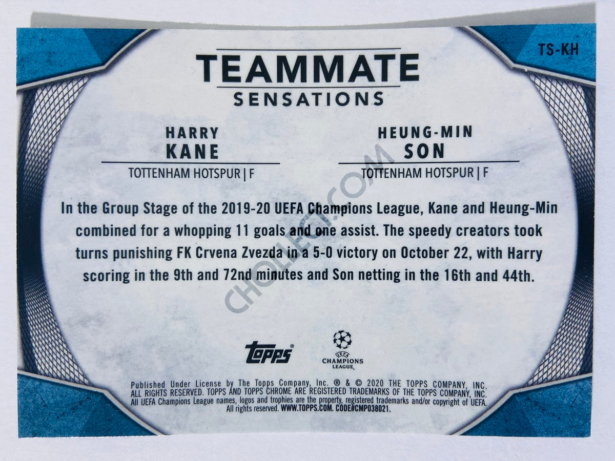 Harry Kane / Heung-Min Son - Tottenham Hotspur 2019-20 Topps Chrome UEFA TS-KH