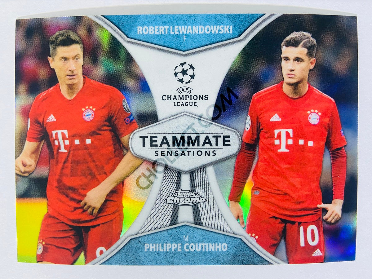 Robert Lewandowski / Philippe Coutinho - FC Bayern München 2019-20 Topps Chrome UEFA TS-LC