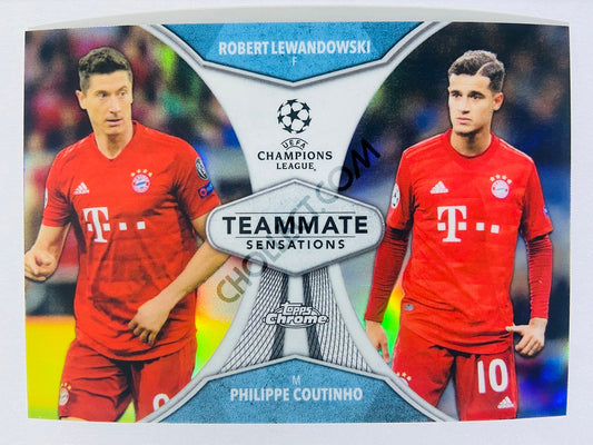 Robert Lewandowski / Philippe Coutinho - FC Bayern München 2019-20 Topps Chrome UEFA TS-LC