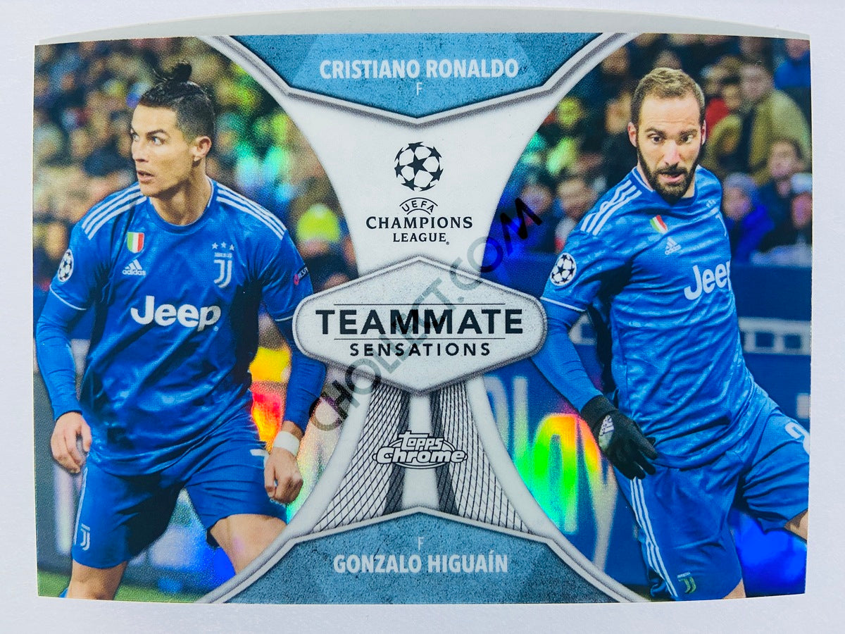 Cristiano Ronaldo / Gonzalo Higuain - Juventus 2019-20 Topps Chrome UEFA TS-RH