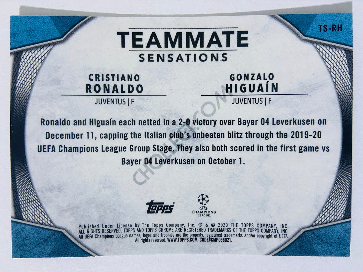 Cristiano Ronaldo / Gonzalo Higuain - Juventus 2019-20 Topps Chrome UEFA TS-RH