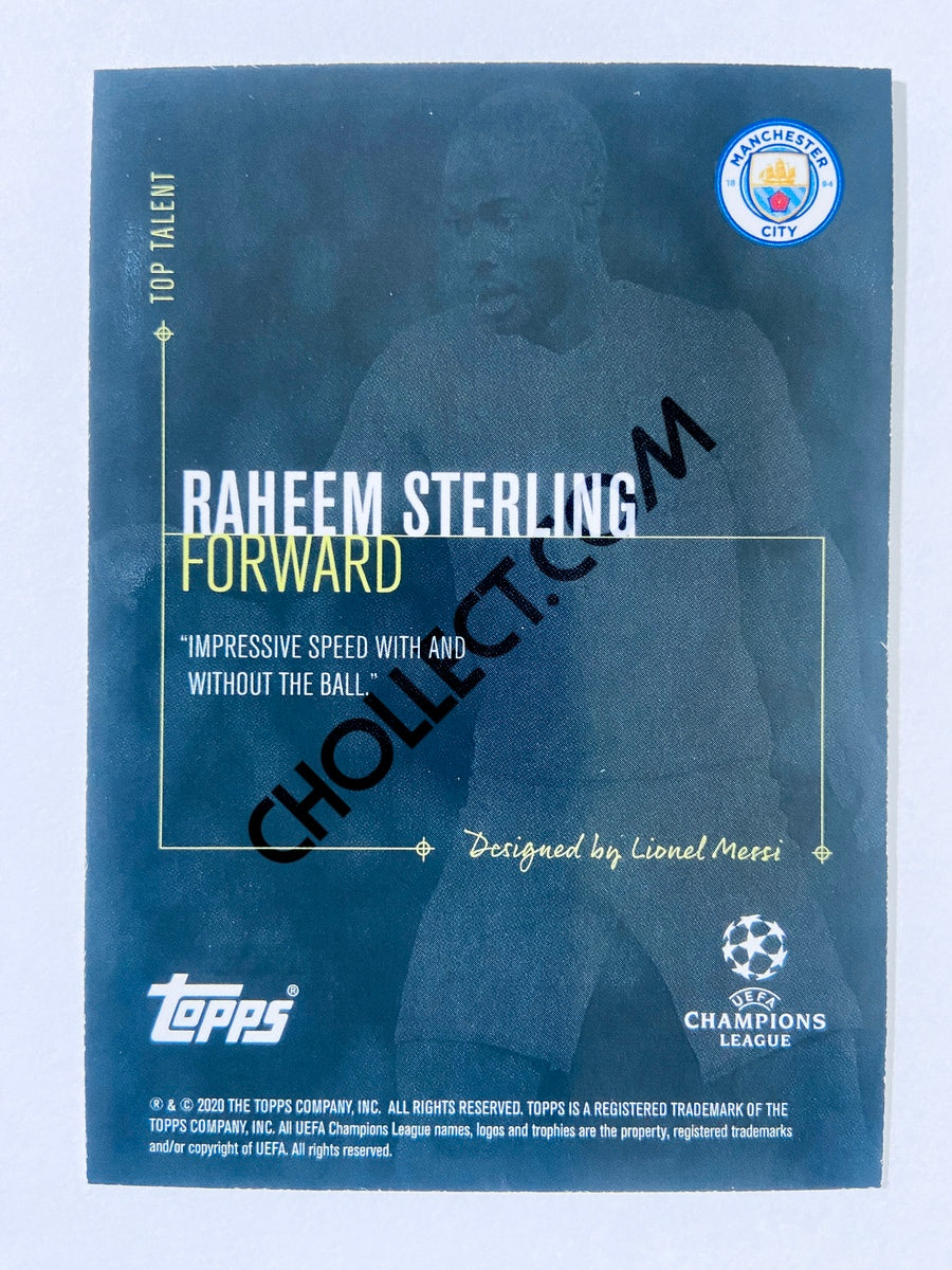 Raheem Sterling - Manchester City 2020 Topps Designed by Messi Top Talent