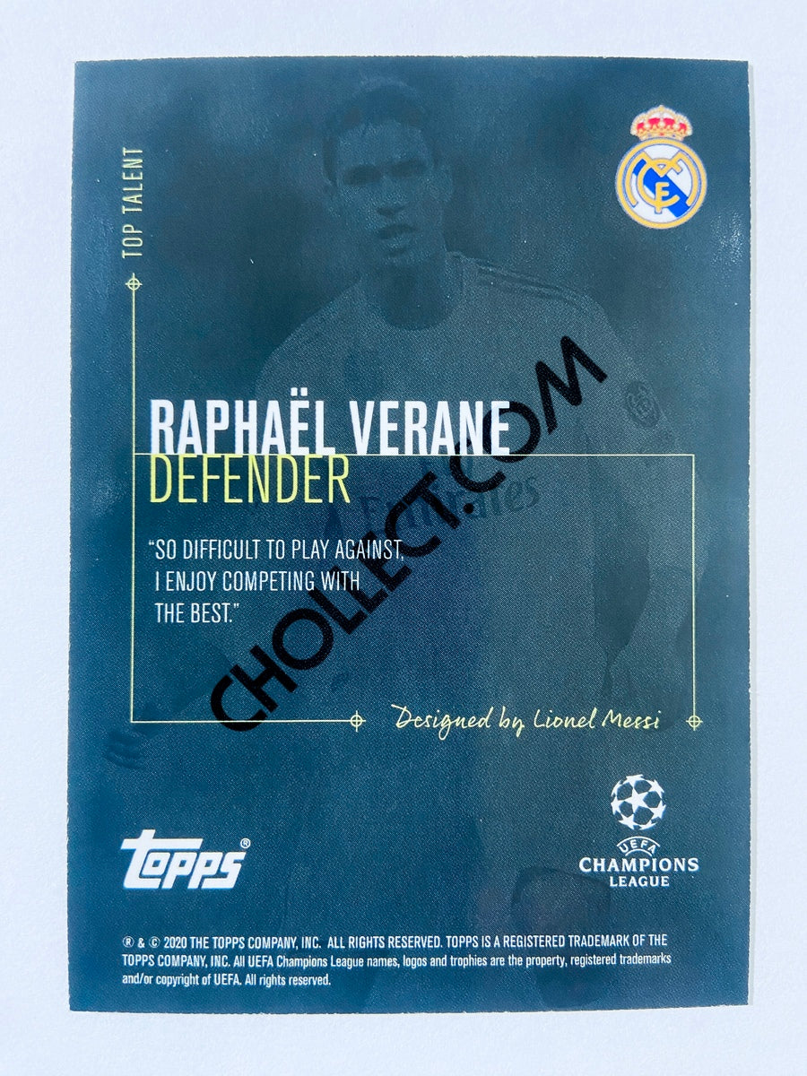 Raphael Verane - Real Madrid 2020 Topps Designed by Messi Top Talent