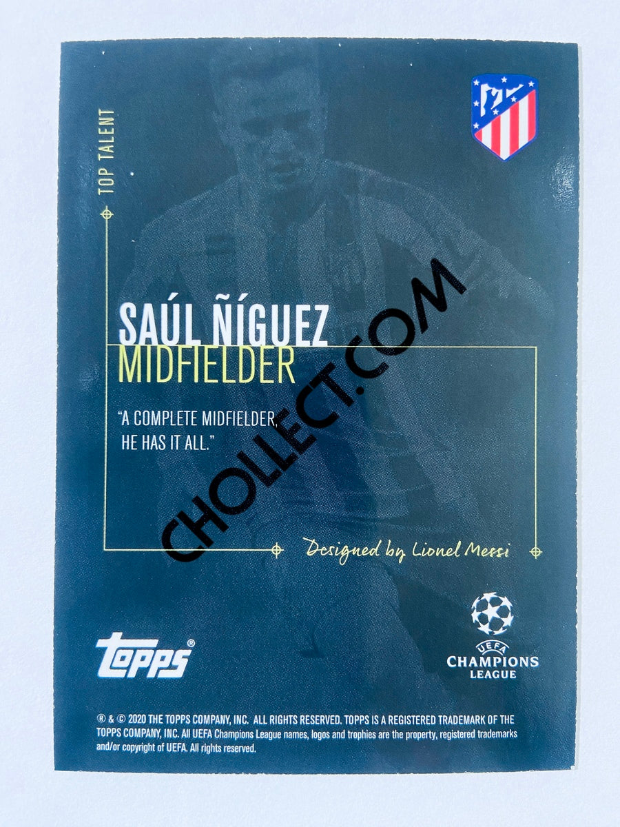 Saul Niguez - Atletico de Madrid 2020 Topps Designed by Messi Top Talent