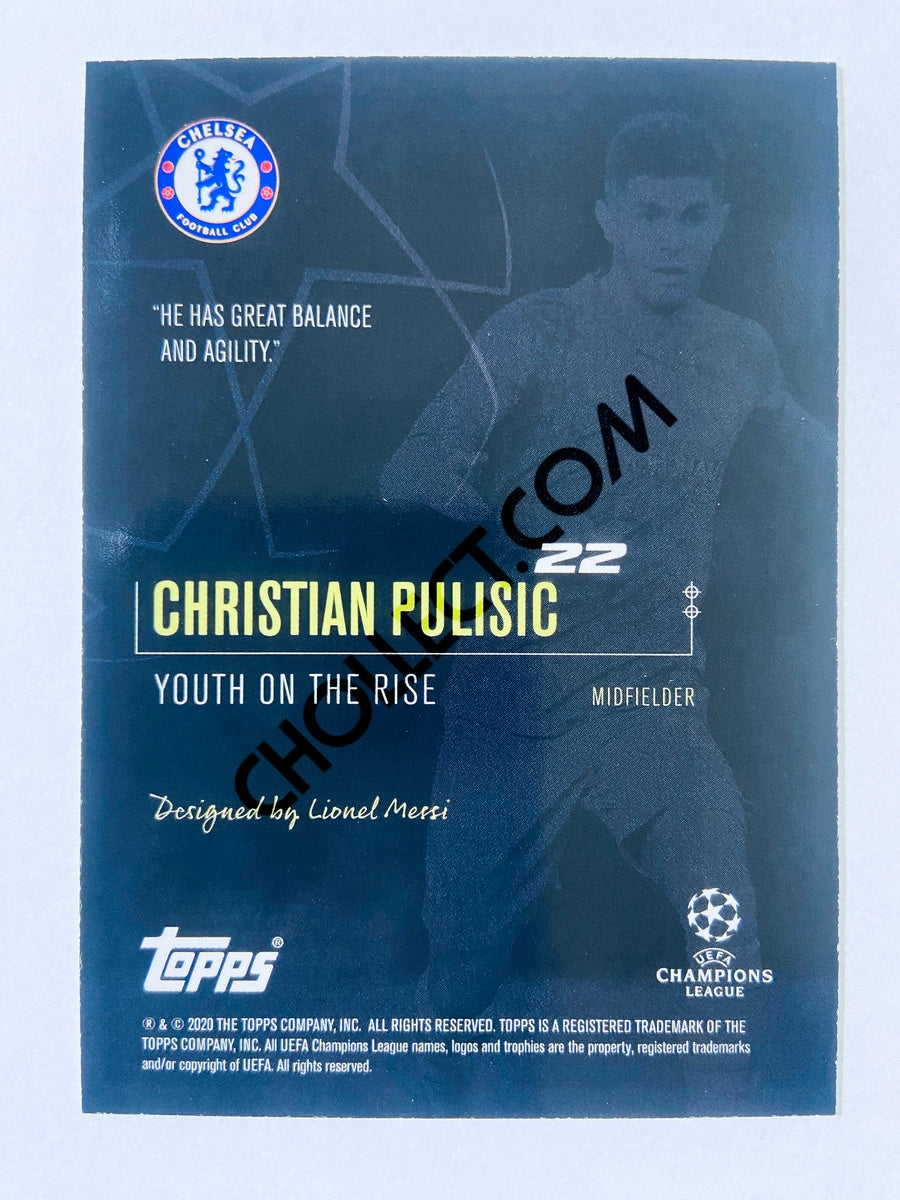 Christian Pulisic - Chelsea FC 2020 Topps Designed by Messi Youth on the Rise