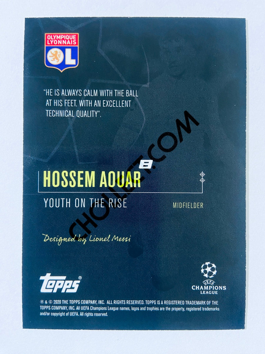 Houssem Aouar - Lyon 2020 Topps Designed by Messi Youth on the Rise