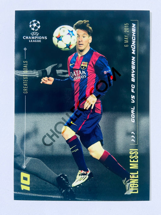 Lionel Messi – FC Barcelona 2020 Topps Designed by Messi Greatest Goals Goal vs. Bayern Munich