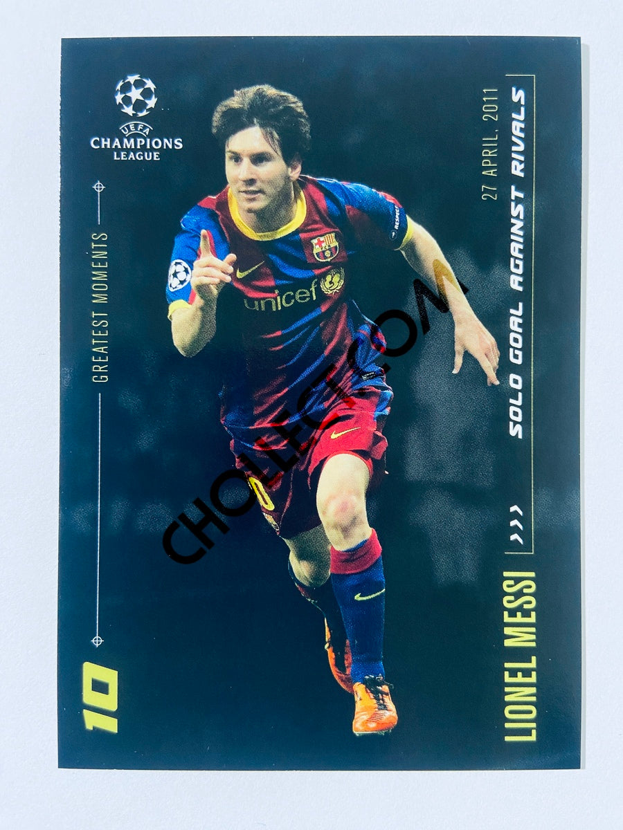 Lionel Messi – FC Barcelona 2020 Topps Designed by Messi Greatest Moments Solo Goal Against Rivals