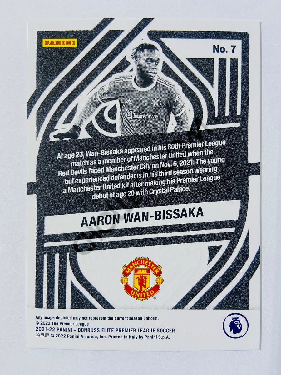 Aaron Wan-Bissaka – Manchester United 2021-22 Panini Donruss Elite Premier League Elite Deck #7