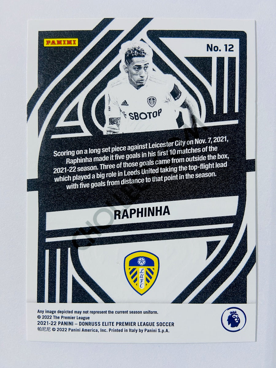 Raphinha – Leeds United 2021-22 Panini Donruss Elite Premier League Elite Deck #12