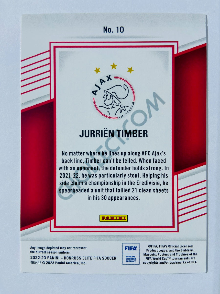 Jurrien Timber - AFC Ajax 2022-23 Panini Donruss Elite FIFA #10