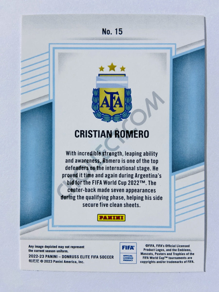 Cristian Romero - Argentina 2022-23 Panini Donruss Elite FIFA #15