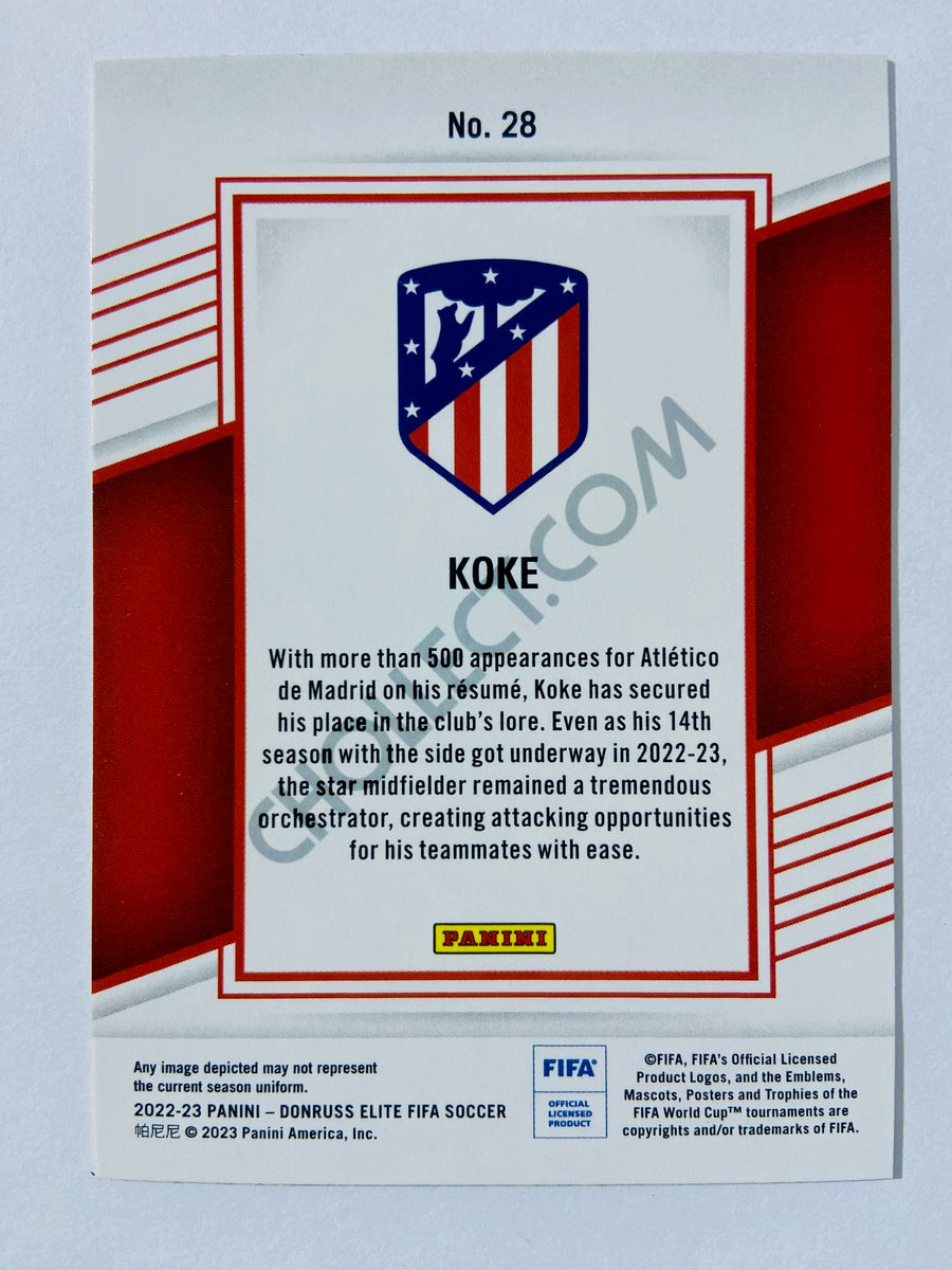 Koke - Atletico de Madrid 2022-23 Panini Donruss Elite FIFA #28