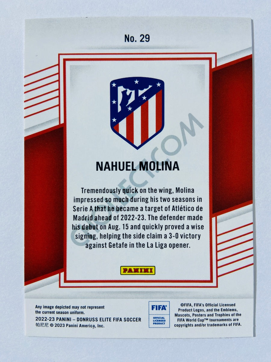 Nahuel Molina - Atletico de Madrid 2022-23 Panini Donruss Elite FIFA #29