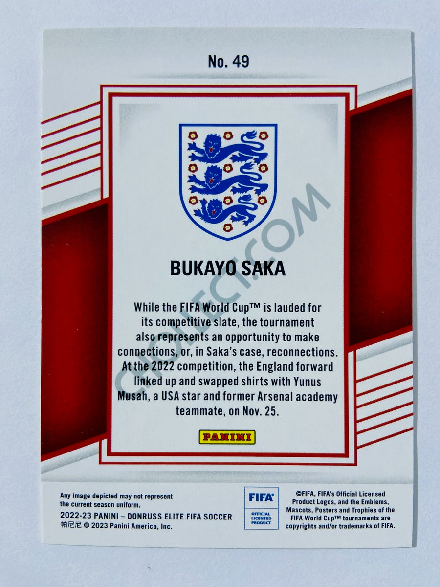 Bukayo Saka - England 2022-23 Panini Donruss Elite FIFA #49