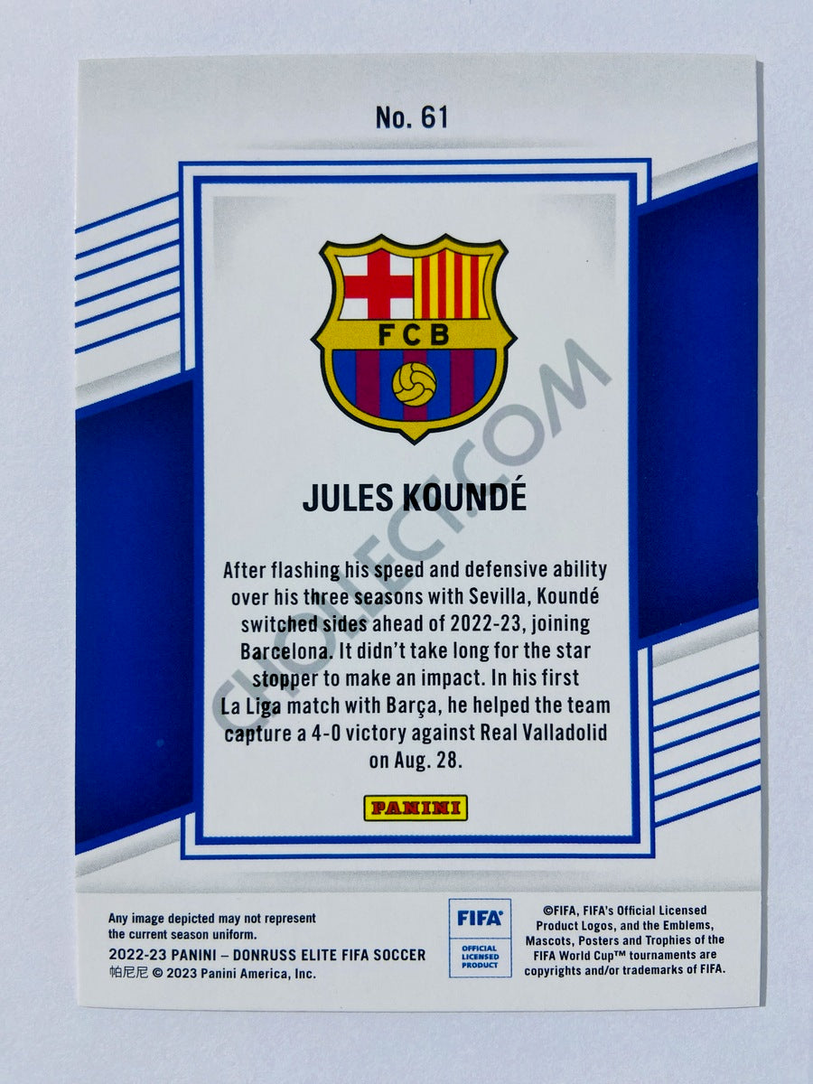 Jules Kounde - FC Barcelona 2022-23 Panini Donruss Elite FIFA #61