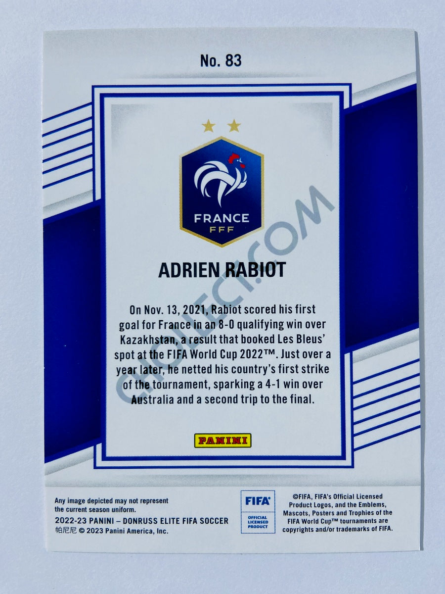 Adrien Rabiot - France 2022-23 Panini Donruss Elite FIFA #83