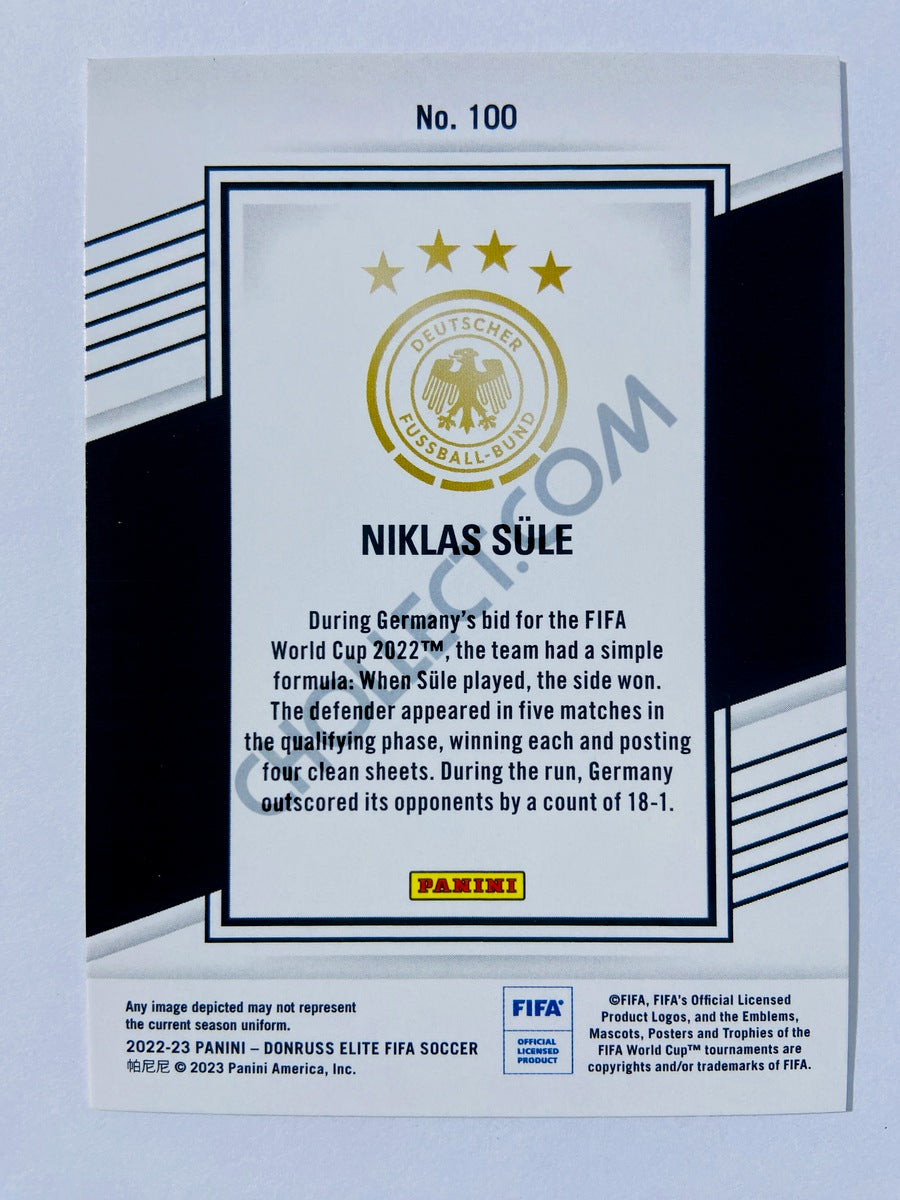 Niklas Sule - Germany 2022-23 Panini Donruss Elite FIFA #100