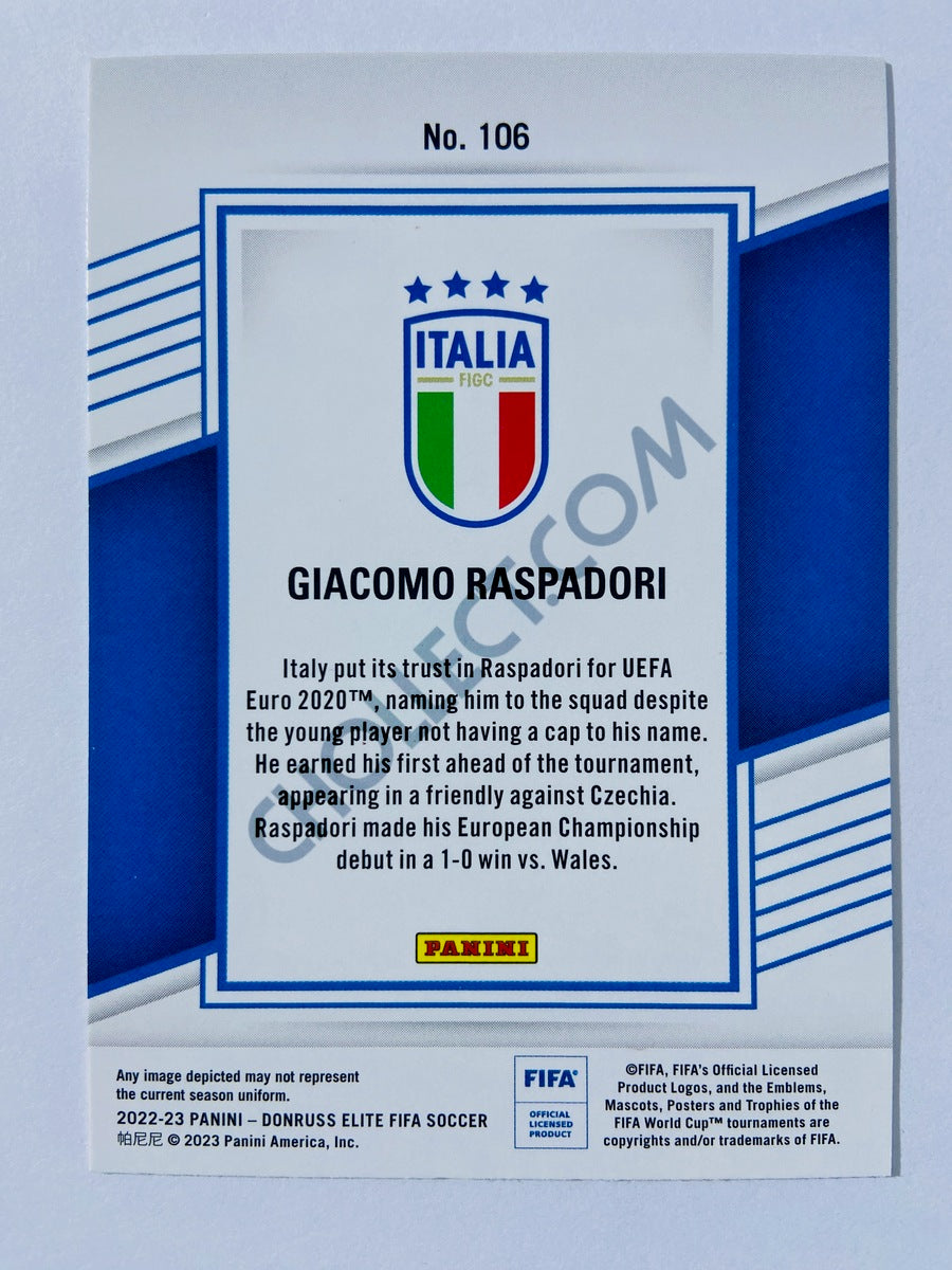 Giacomo Raspadori - Italy 2022-23 Panini Donruss Elite FIFA #106