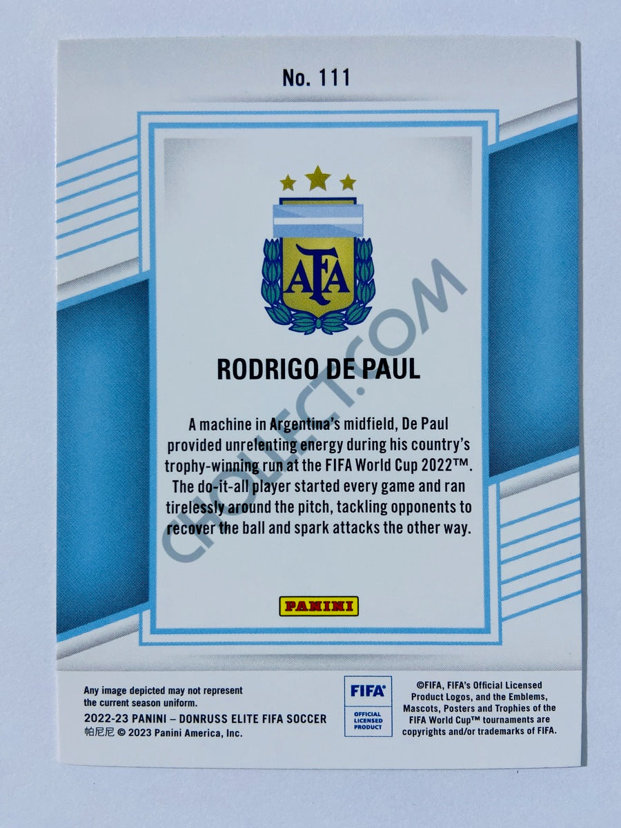 Rodrigo De Paul - Argentina 2022-23 Panini Donruss Elite FIFA #111