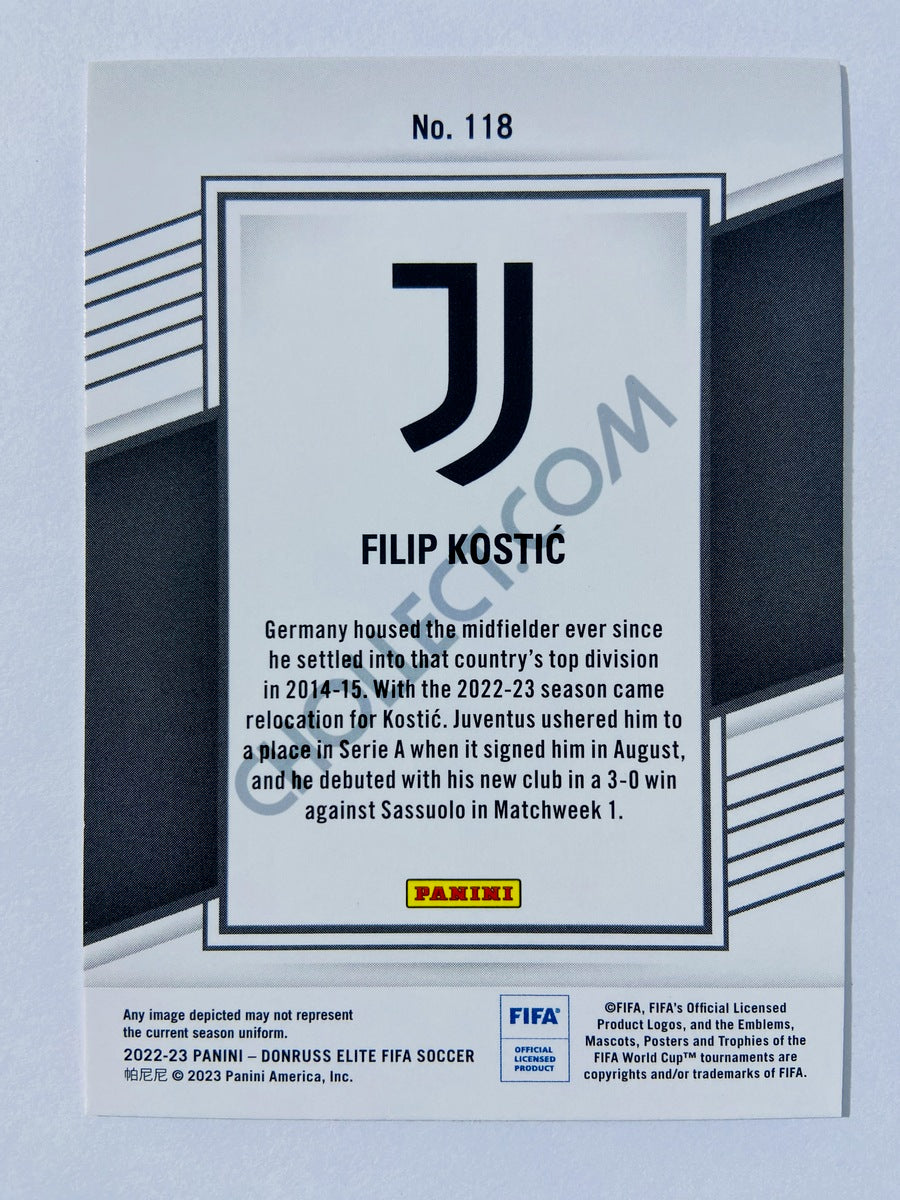 Filip Kostic - Juventus 2022-23 Panini Donruss Elite FIFA #118