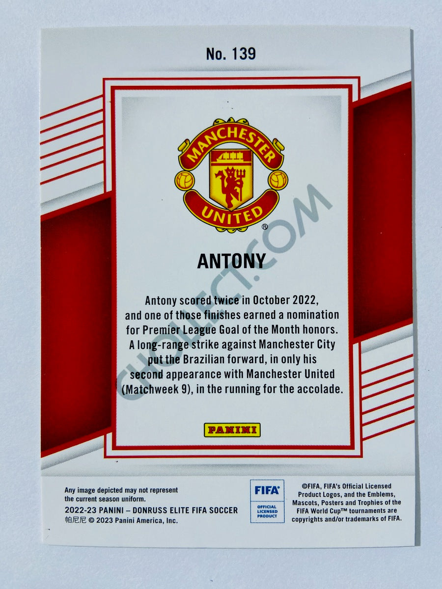 Antony - Manchester United 2022-23 Panini Donruss Elite FIFA #139