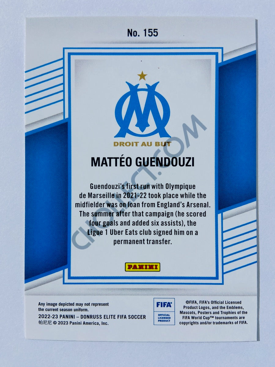 Matteo Guendouzi - Olympique de Marseille 2022-23 Panini Donruss Elite FIFA #155