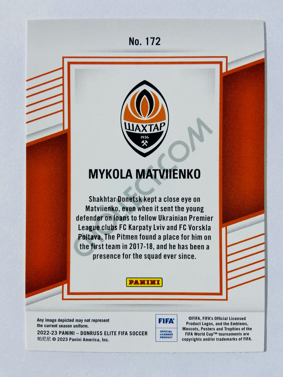 Mykola Matviienko - Shakhtar Donetsk 2022-23 Panini Donruss Elite FIFA #172