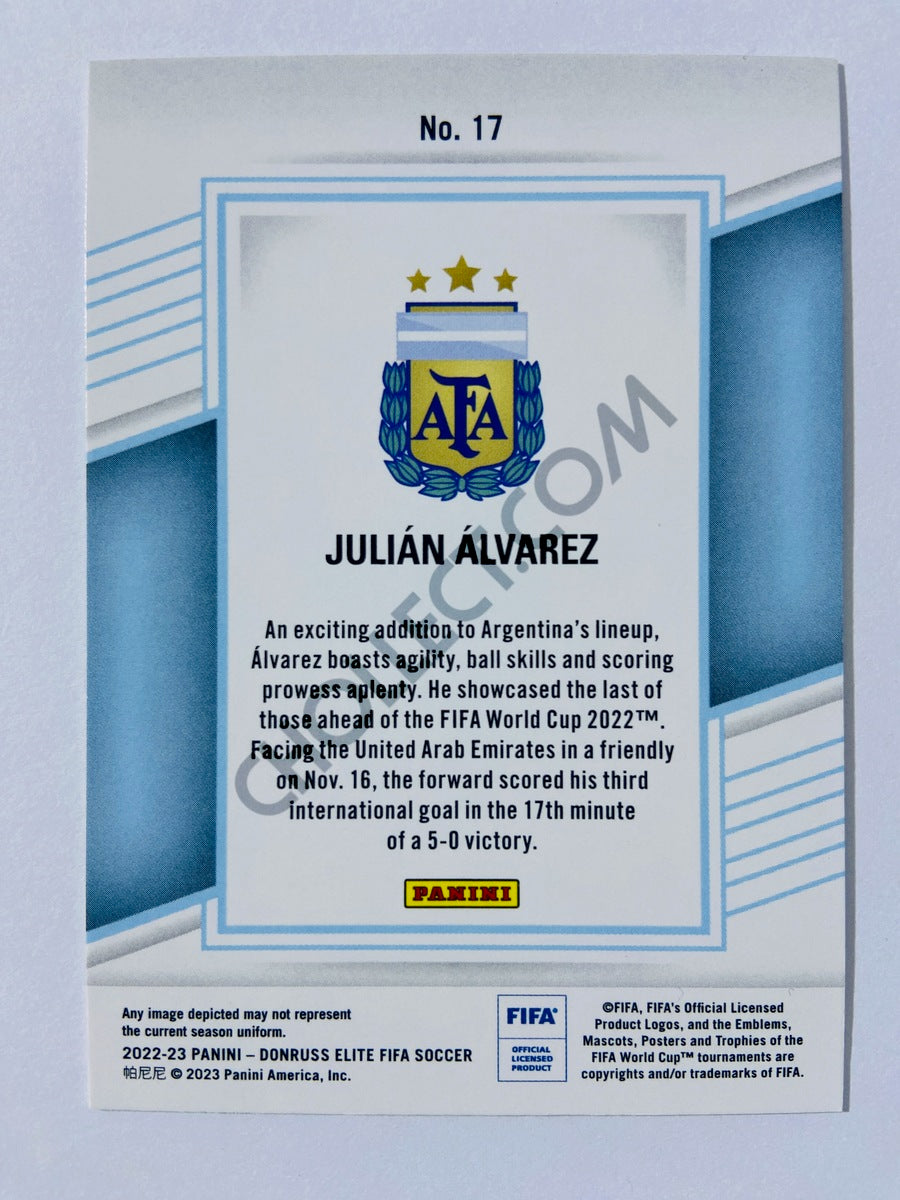 Julian Alvarez - Argentina 2022-23 Panini Donruss Elite FIFA RC Rookie #17