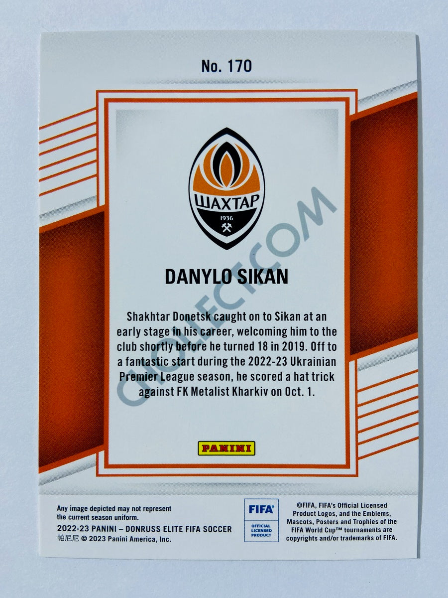 Danylo Sikan - Shakhtar Donetsk 2022-23 Panini Donruss Elite FIFA RC Rookie #170