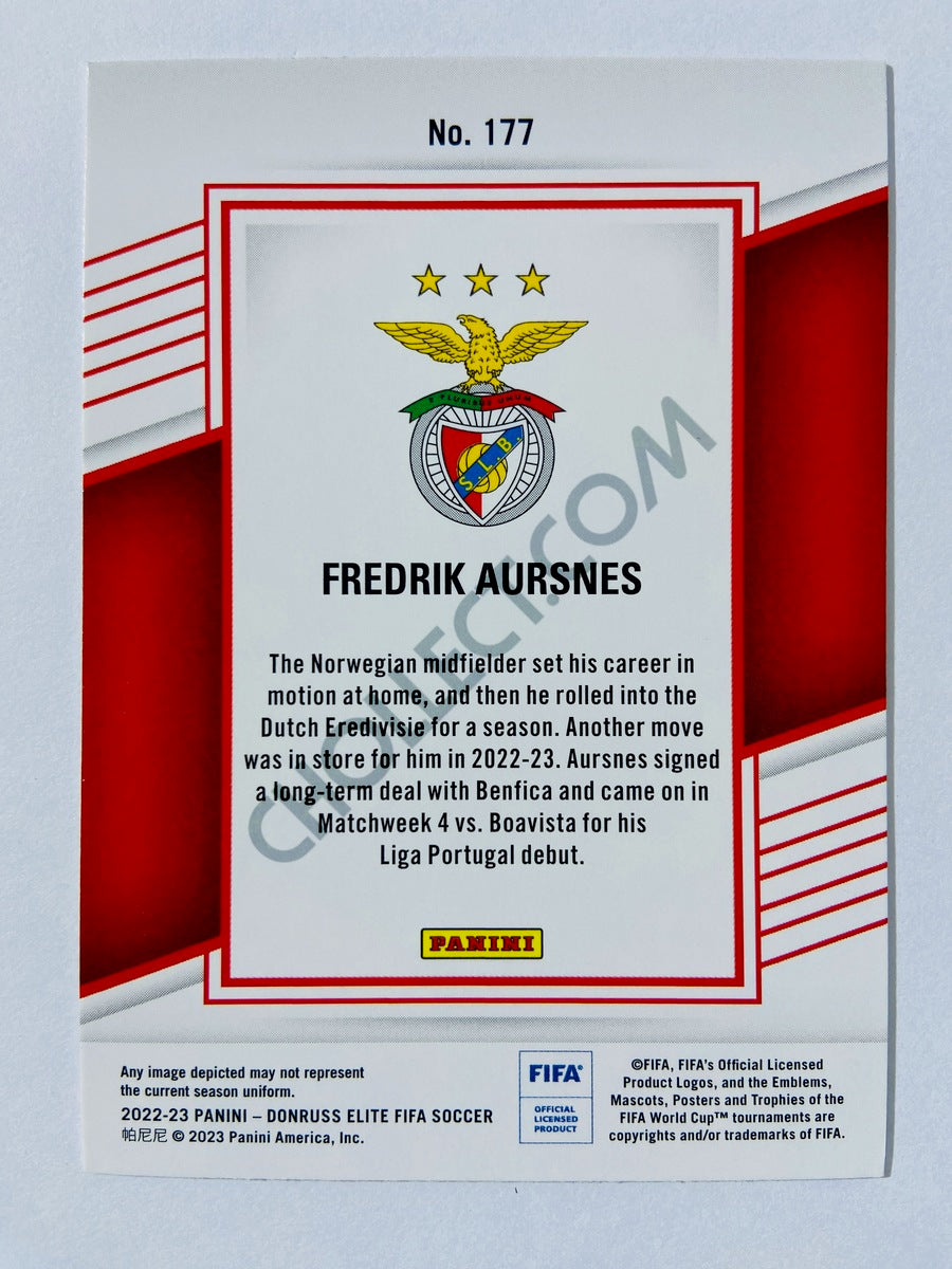 Fredrik Aursnes - SL Benfica 2022-23 Panini Donruss Elite FIFA RC Rookie #177