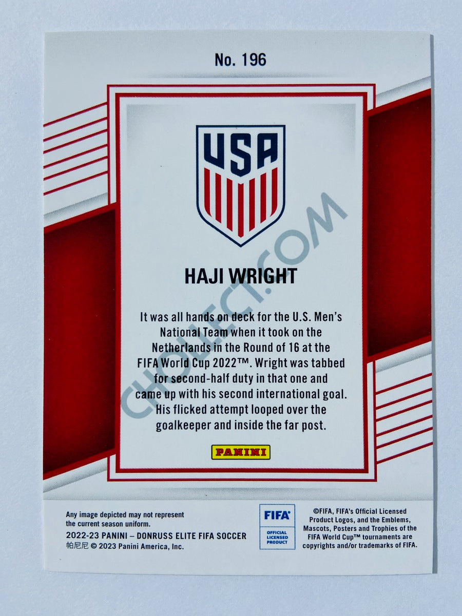 Haji Wright - United States 2022-23 Panini Donruss Elite FIFA RC Rookie #196