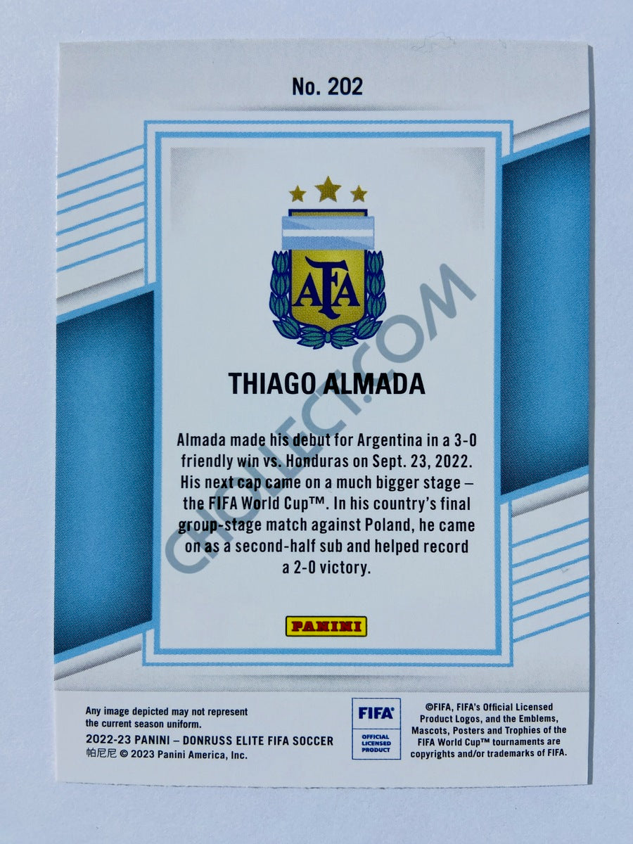 Thiago Almada - Argentina 2022-23 Panini Donruss Elite FIFA RC Rookie #202