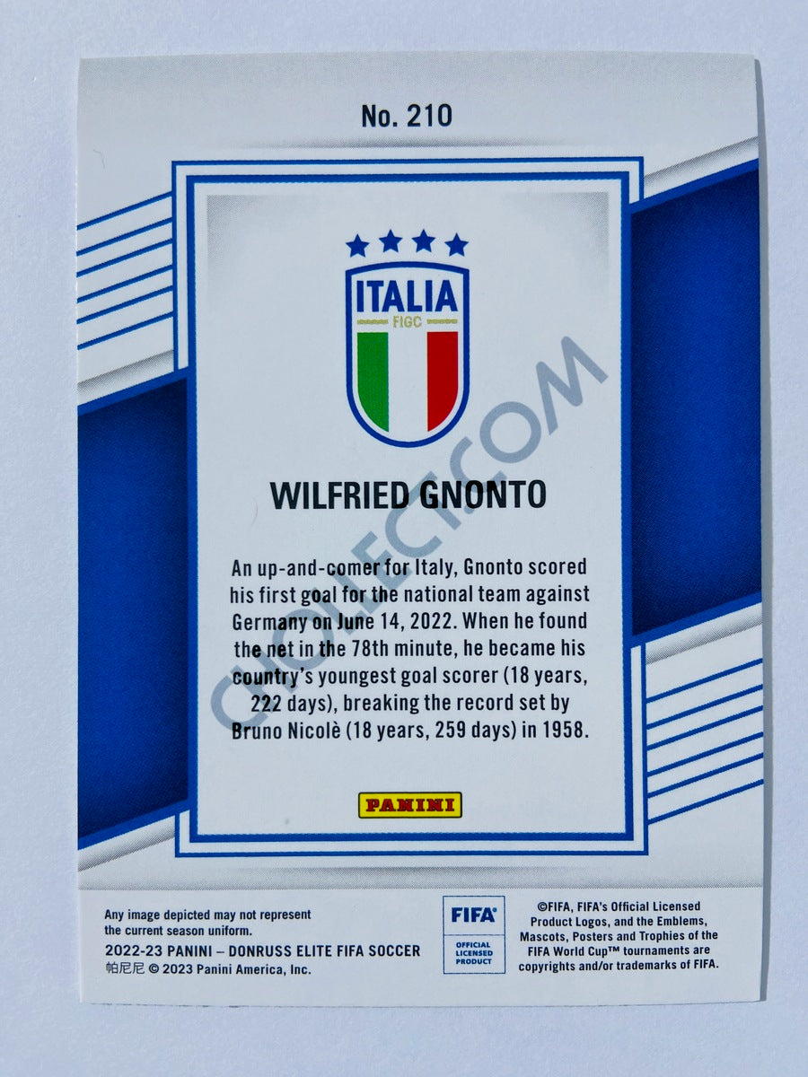 Wilfried Gnonto - Italy 2022-23 Panini Donruss Elite FIFA RC Rookie #210