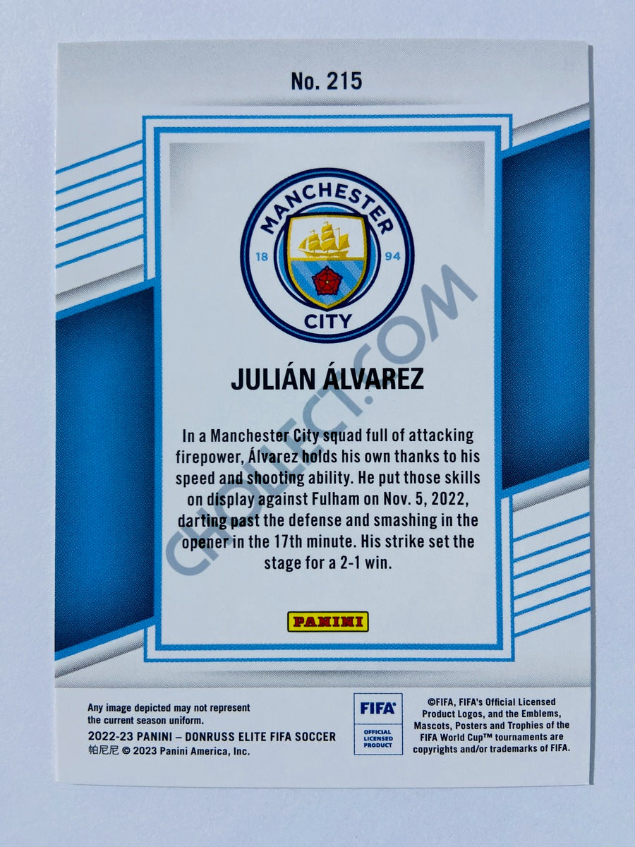 Julian Alvarez - Manchester City 2022-23 Panini Donruss Elite FIFA RC Rookie #215