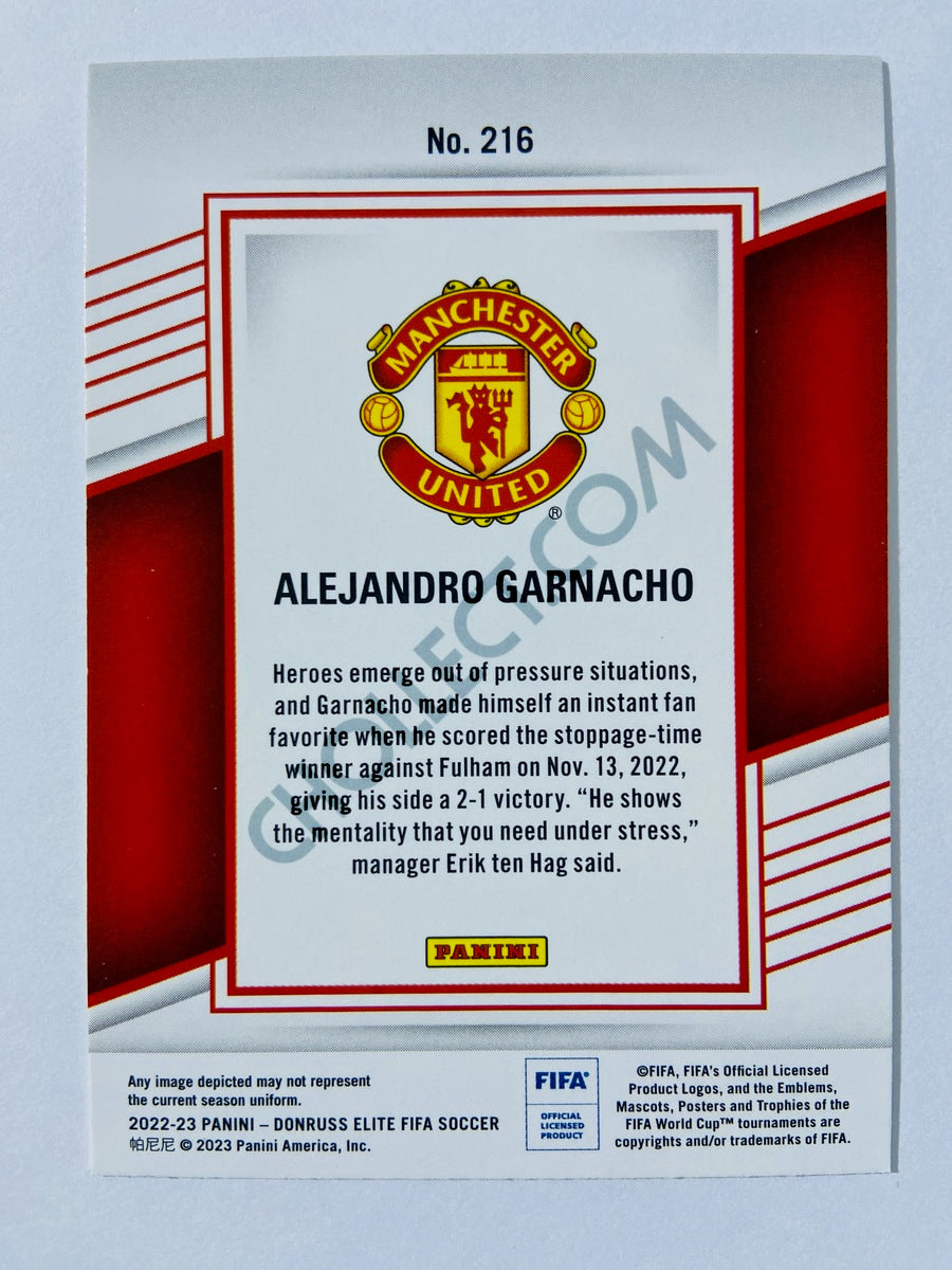 Alejandro Garnacho - Manchester United 2022-23 Panini Donruss Elite FIFA RC Rookie #216